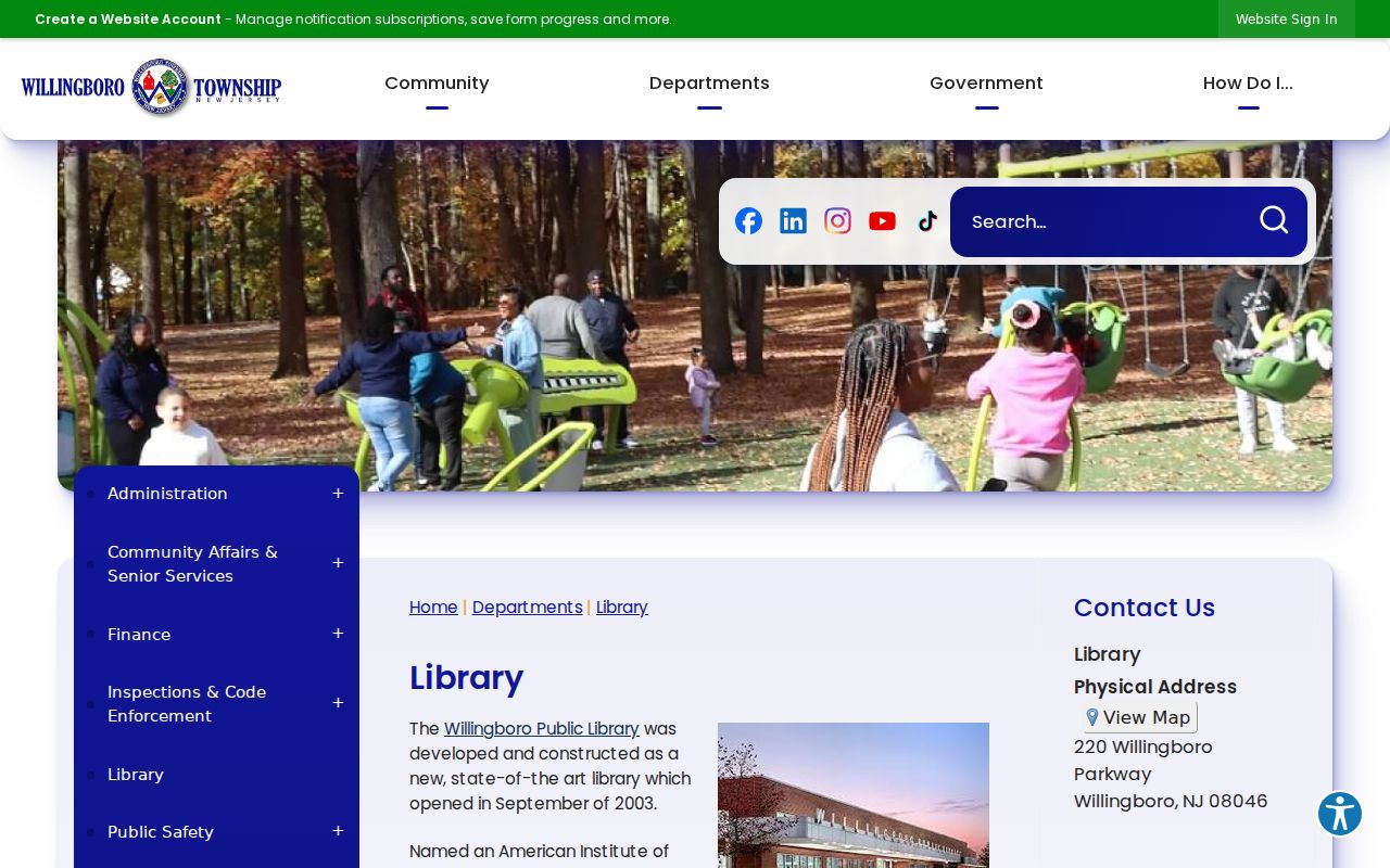 Willingboro historical directory research at the Public Library local-history room