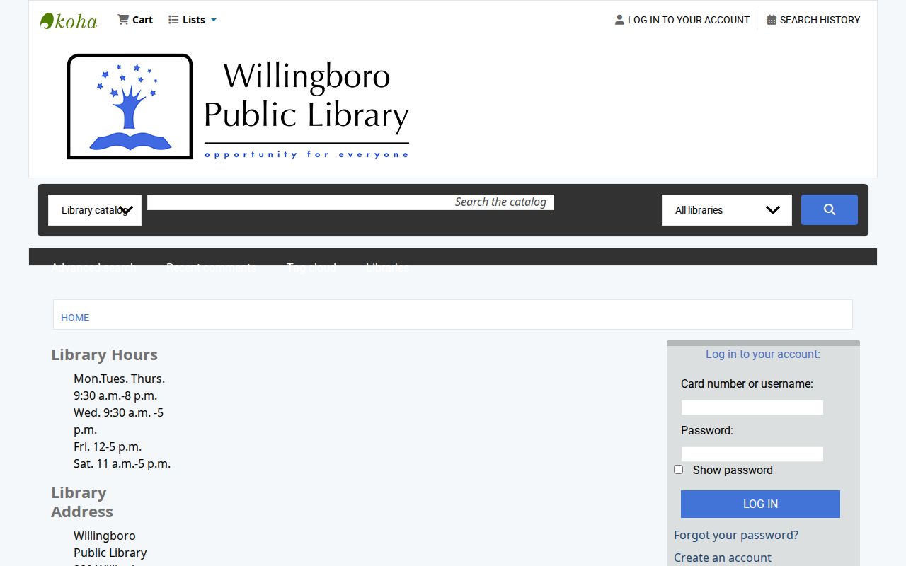Willingboro historical directory holdings in the Public Library catalog