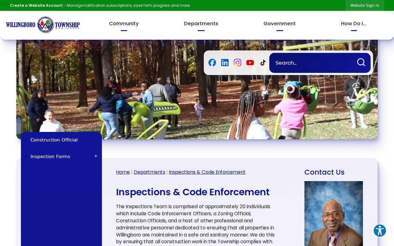 Willingboro neighbors inspections and code enforcement office page