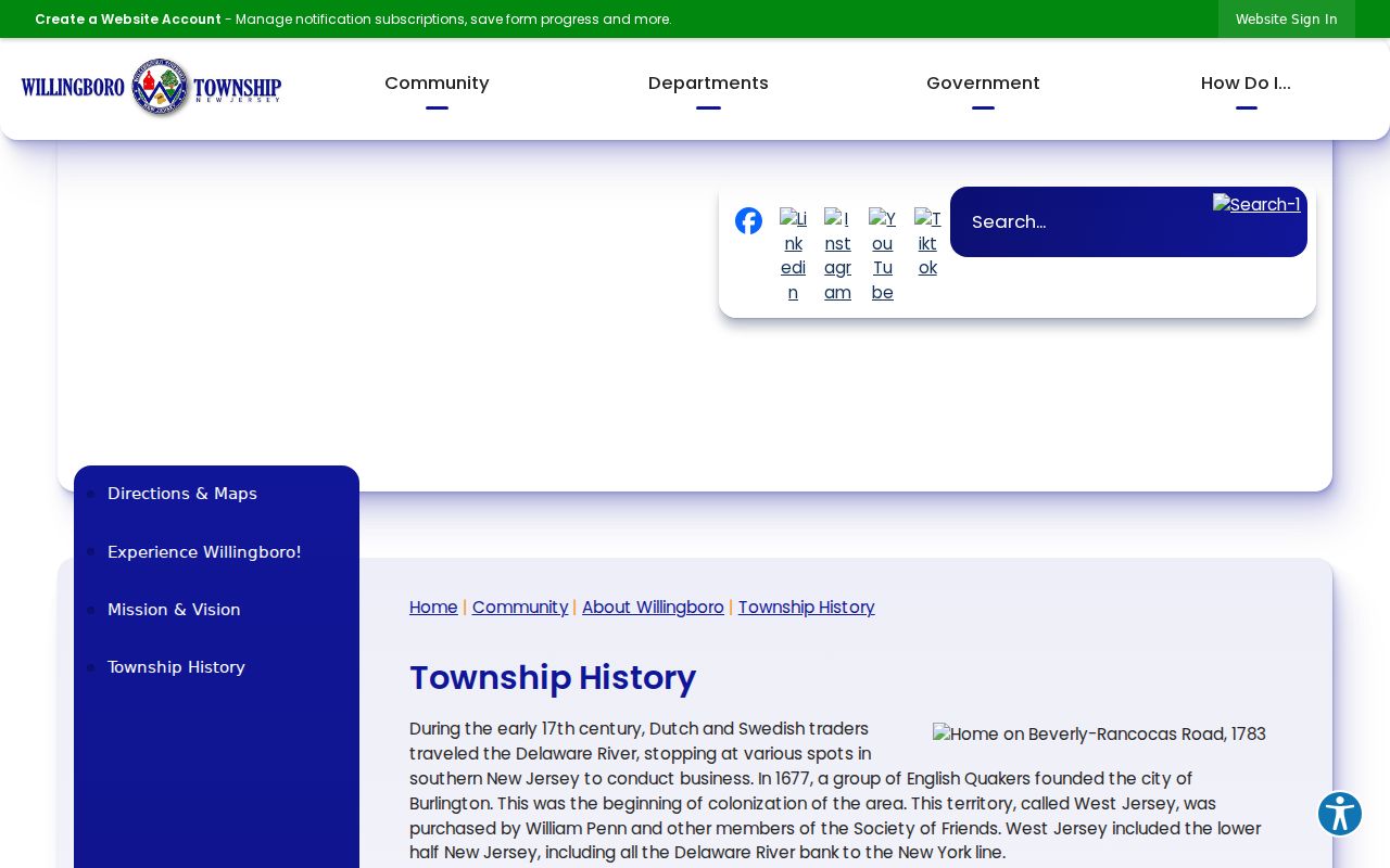 Willingboro neighbor research on Township name and boundary history