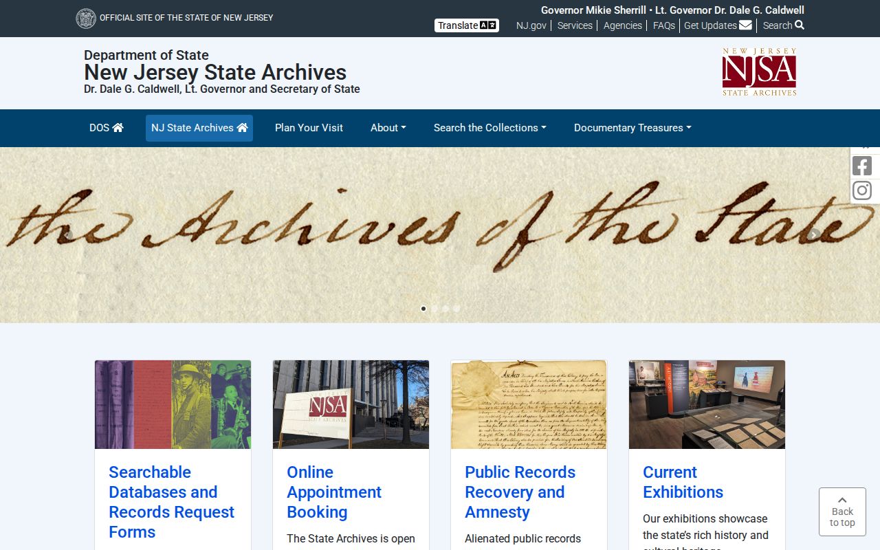 Willingboro previous residents research through the New Jersey State Archives catalog