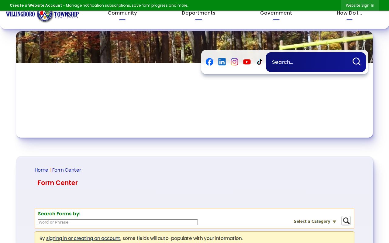 Willingboro street directory vacant-property registration form